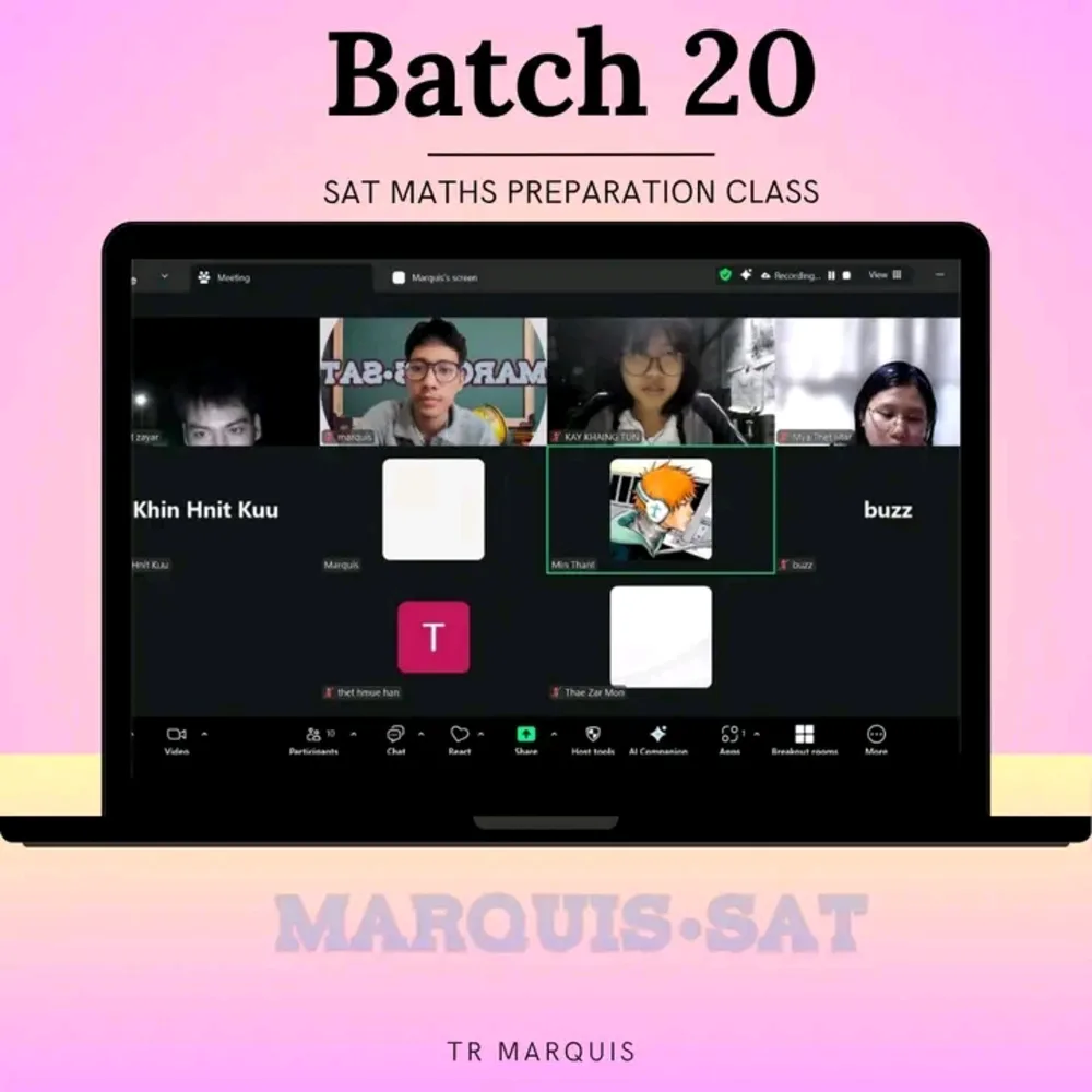 Marquis SAT Math batch 20 online class